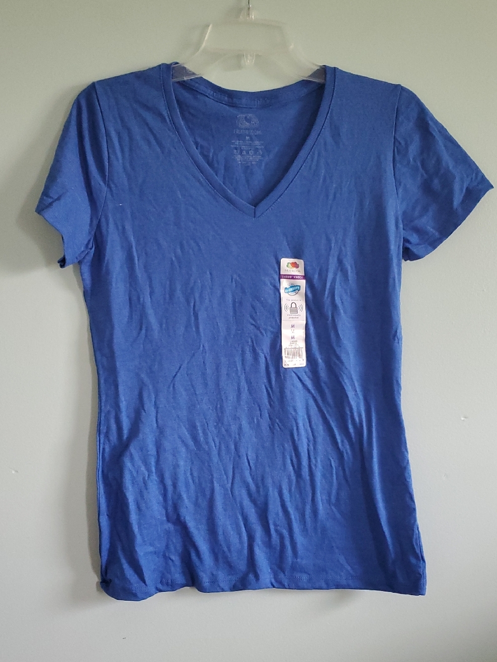 Fruit of the Loom Women’s Royal Blue V-Neck Short Sleeve Tee